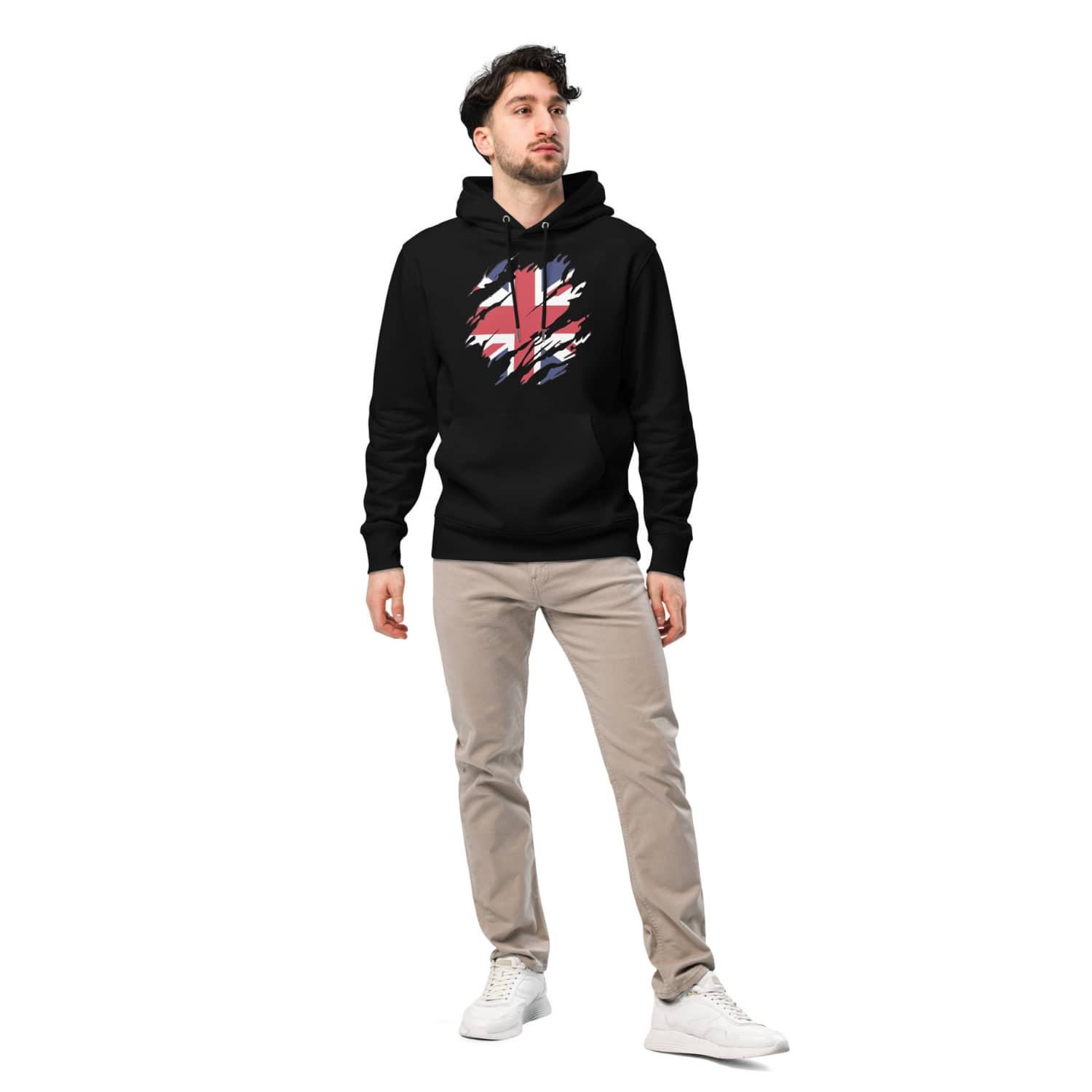 Stanley Herren Classic Hoodie PF7198 Union Jack schwarz