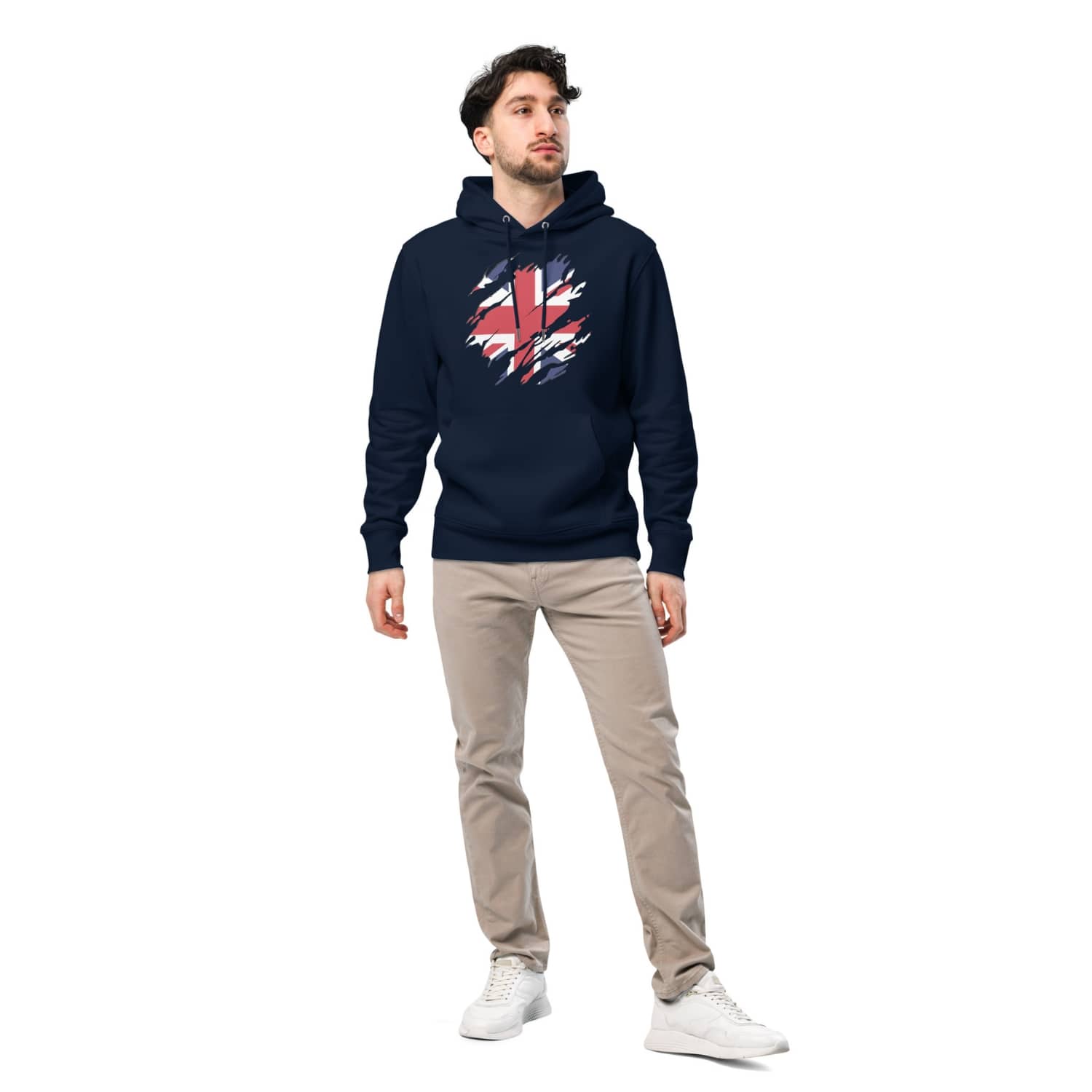 Stanley Herren Classic Hoodie PF7199 Union Jack navy blue