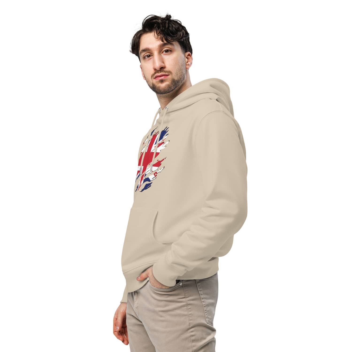 Stanley Herren Classic Hoodie PF7200 Union Jack sand brown