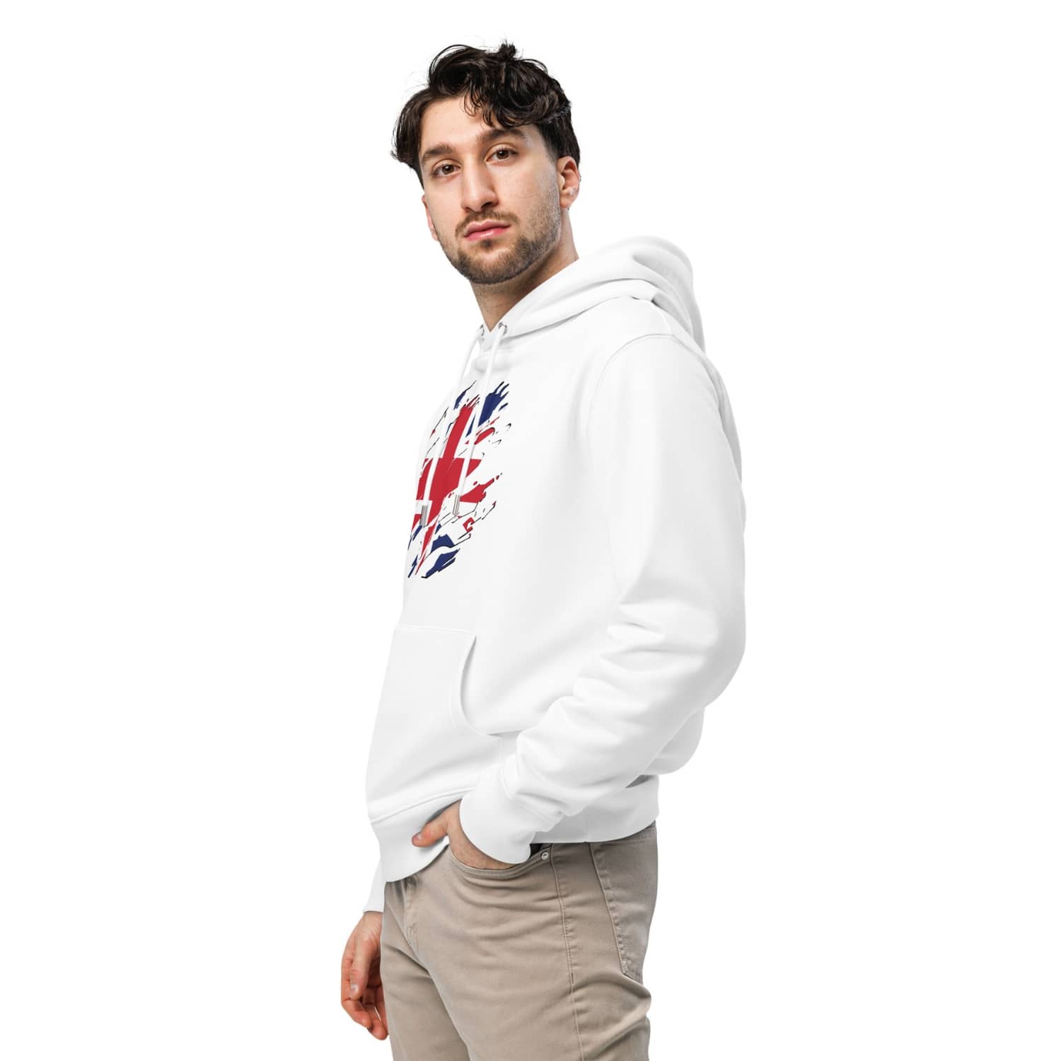 Stanley Herren Classic Hoodie PF7201 Union Jack weiss