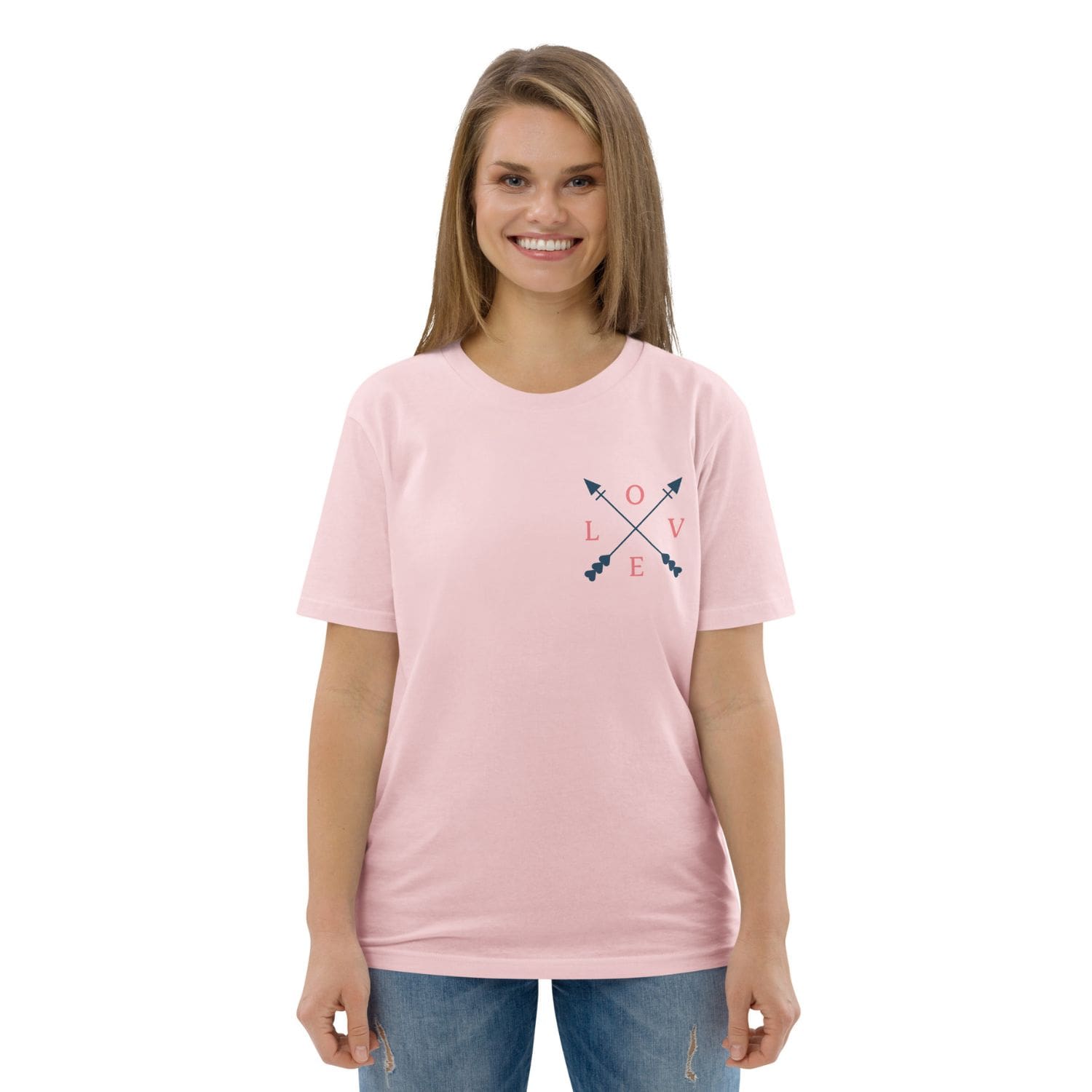 Stella Classic Damen T-Shirt Love HB3050 cotton pink blau