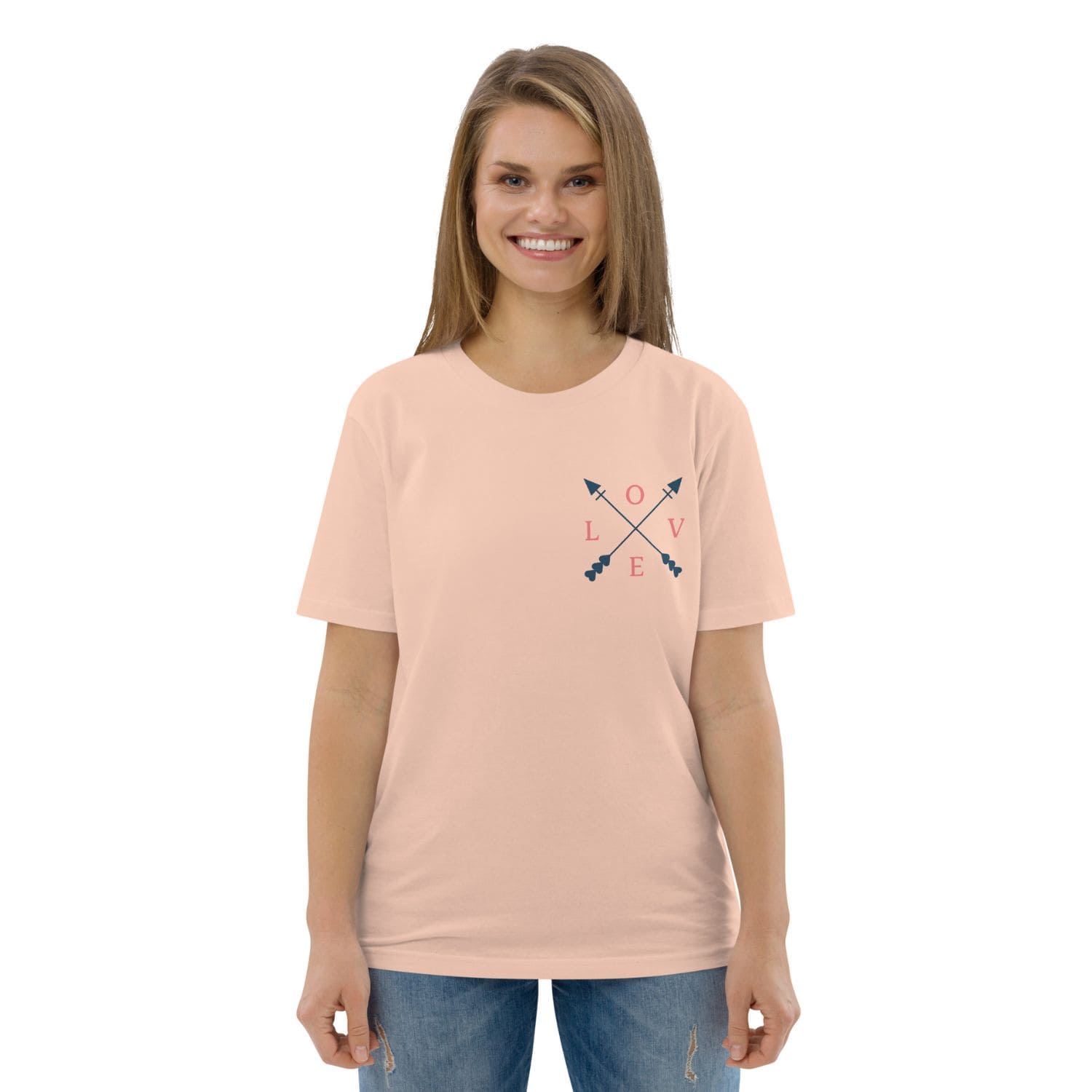 Stella Classic Damen T-Shirt Love HB3051 fraiche peche blau