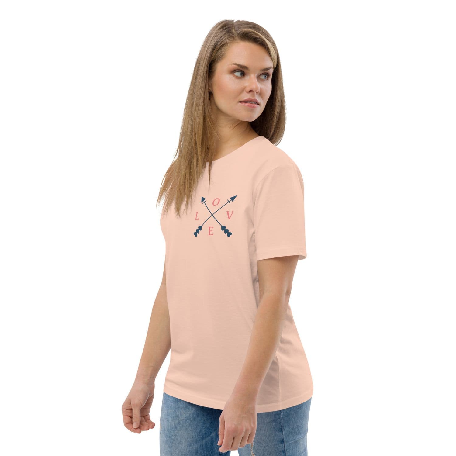 Stella Classic Damen T-Shirt Love HB3051 fraiche peche blau