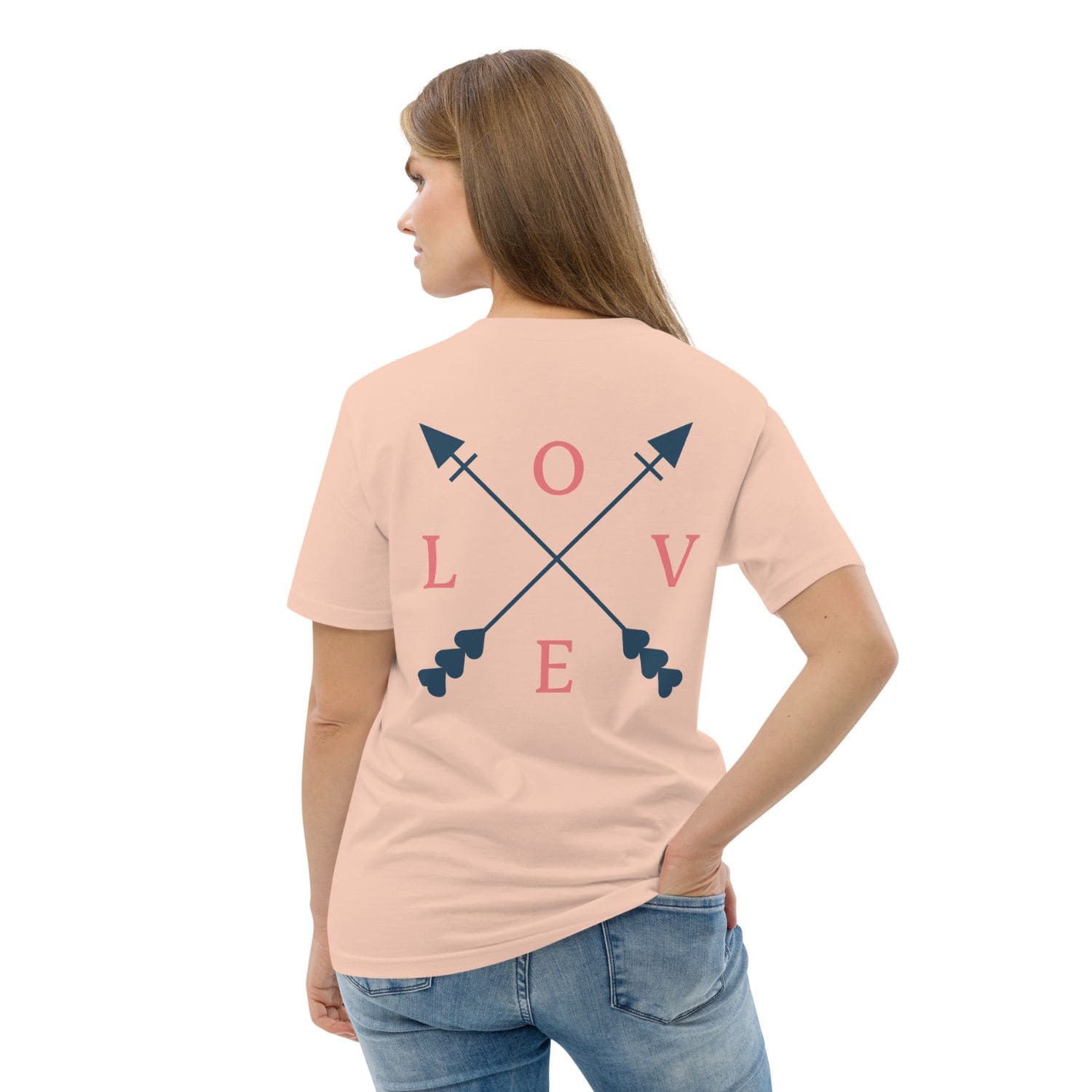 Stella Classic Damen T-Shirt Love HB3051 fraiche peche blau